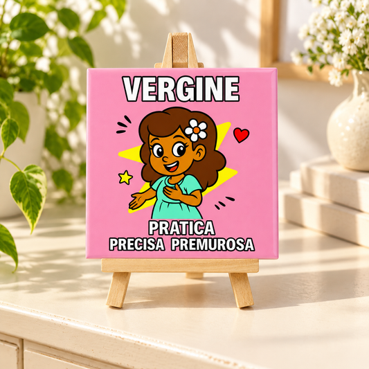 Mattonella con segno zodiacale - Vergine – ambientazione illustrativa Manà Gadget