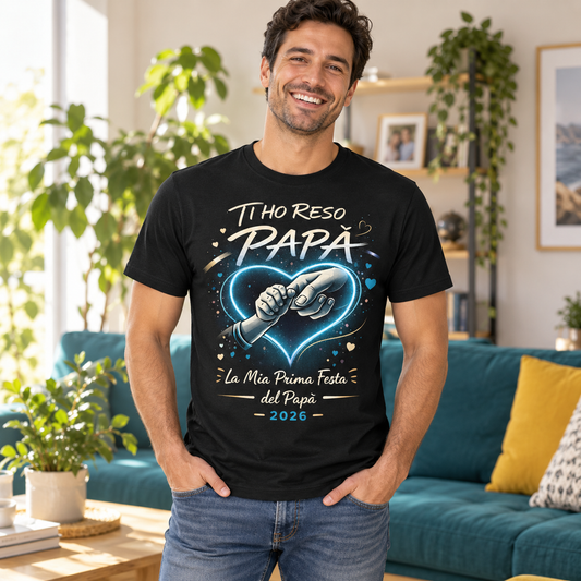 T-shirt Festa del Papà – ambientazione illustrativa Manà Gadget
