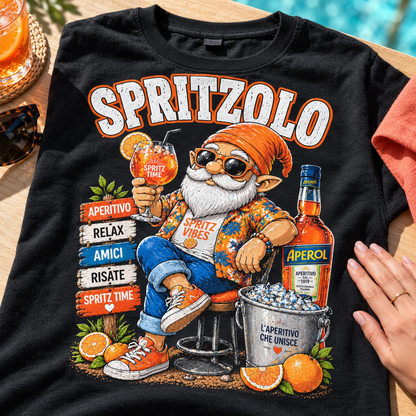 T-shirt “Spritzolo” – Stile, qualità e divertimento – nuova ambientazione illustrativa Manà Gadget