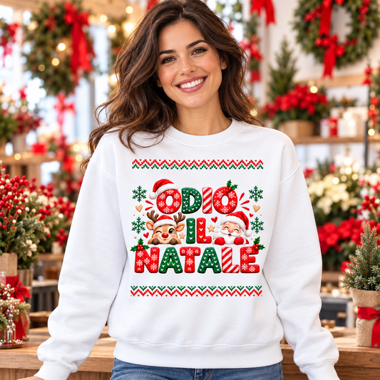 Felpa Odio il Natale bianco – ambientata