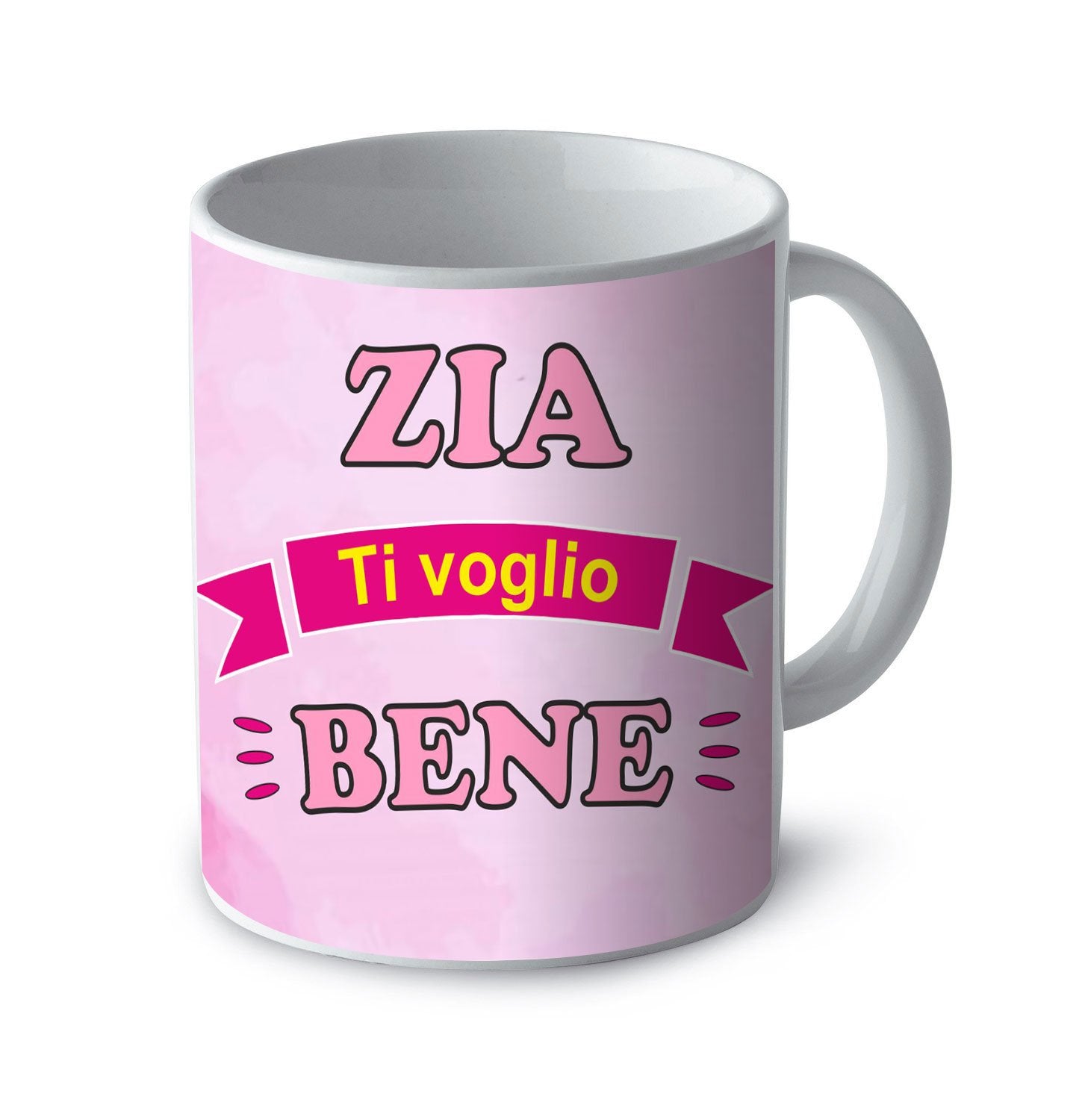 Tazza Personalizzata "Zio Maschietto, Ti Voglio Bene Tanto Così" – Regalo Divertente Per Zii In Ceramica 330 Ml – Stampata In Italia